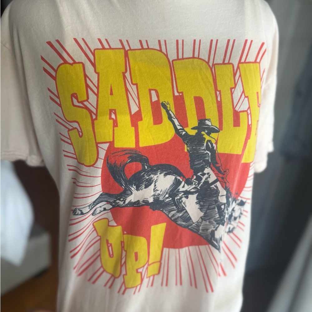 Anthropologie Retrobrand Los Angeles Saddle Up Graphic Tee in size Medium - Picture 6 of 9